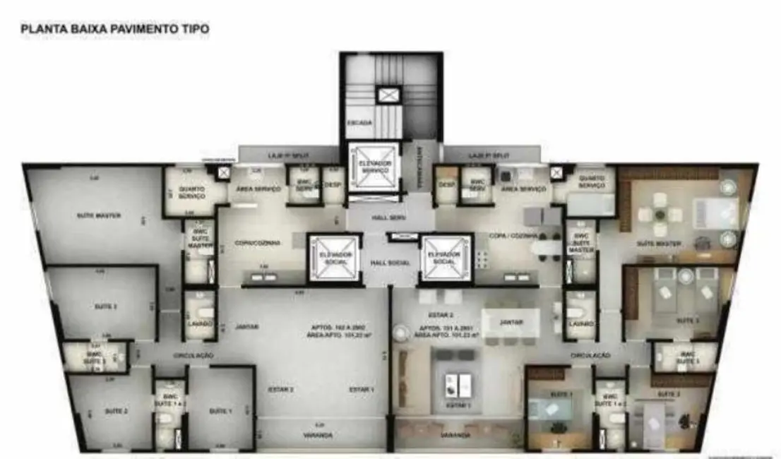 Foto 2 de Apartamento com 4 quartos à venda, 153m2 em Rosarinho, Recife - PE