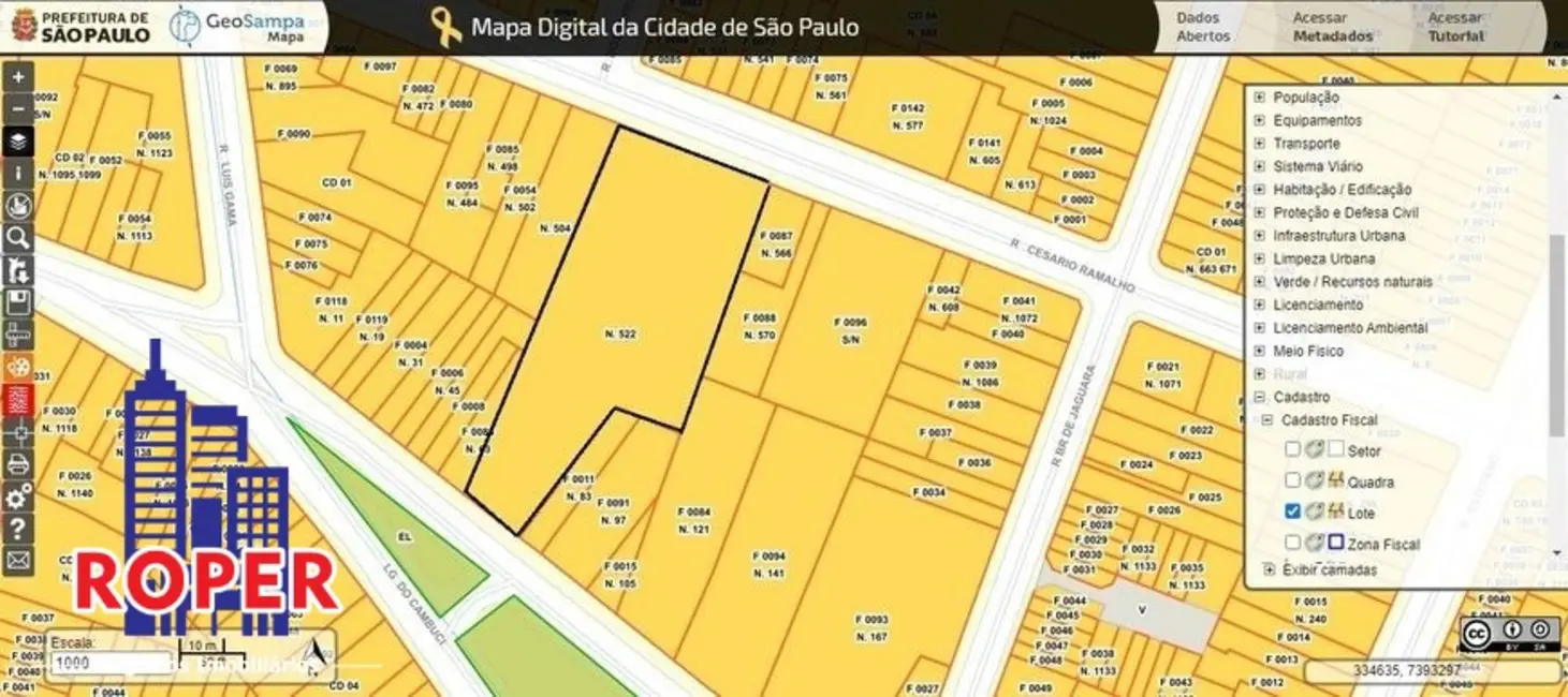 Foto 3 de Terreno / Lote à venda, 3315m2 em Cambuci, São Paulo - SP