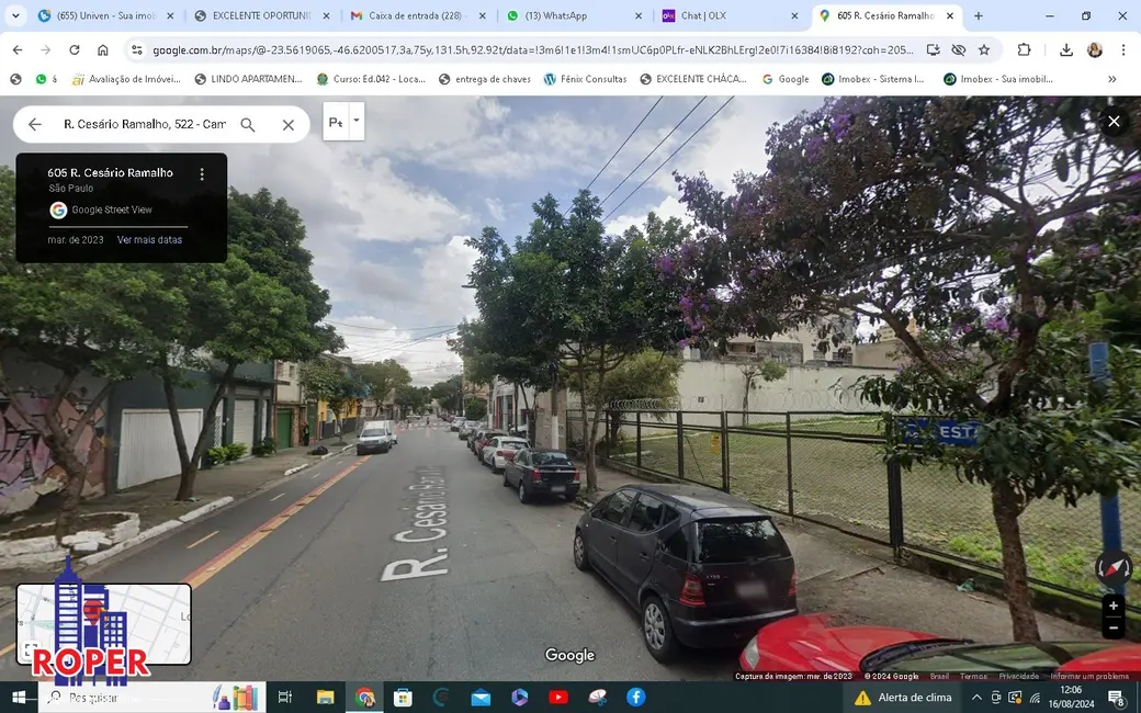 Foto 2 de Terreno / Lote à venda, 3315m2 em Cambuci, São Paulo - SP