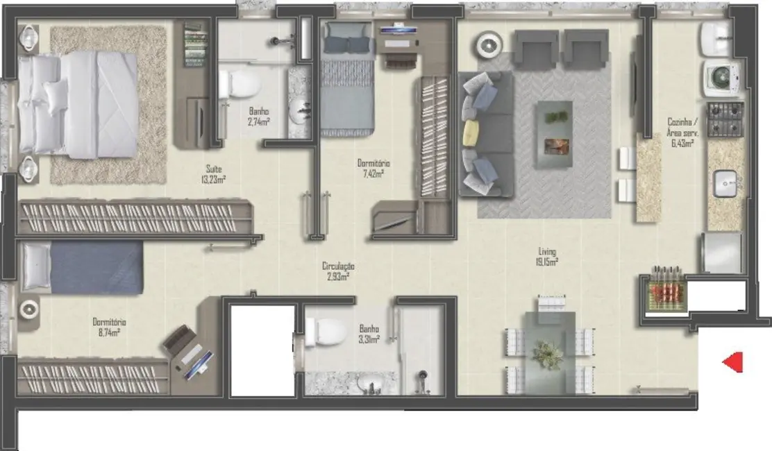 Foto 3 de Apartamento com 3 quartos à venda, 76m2 em Higienópolis, Porto Alegre - RS