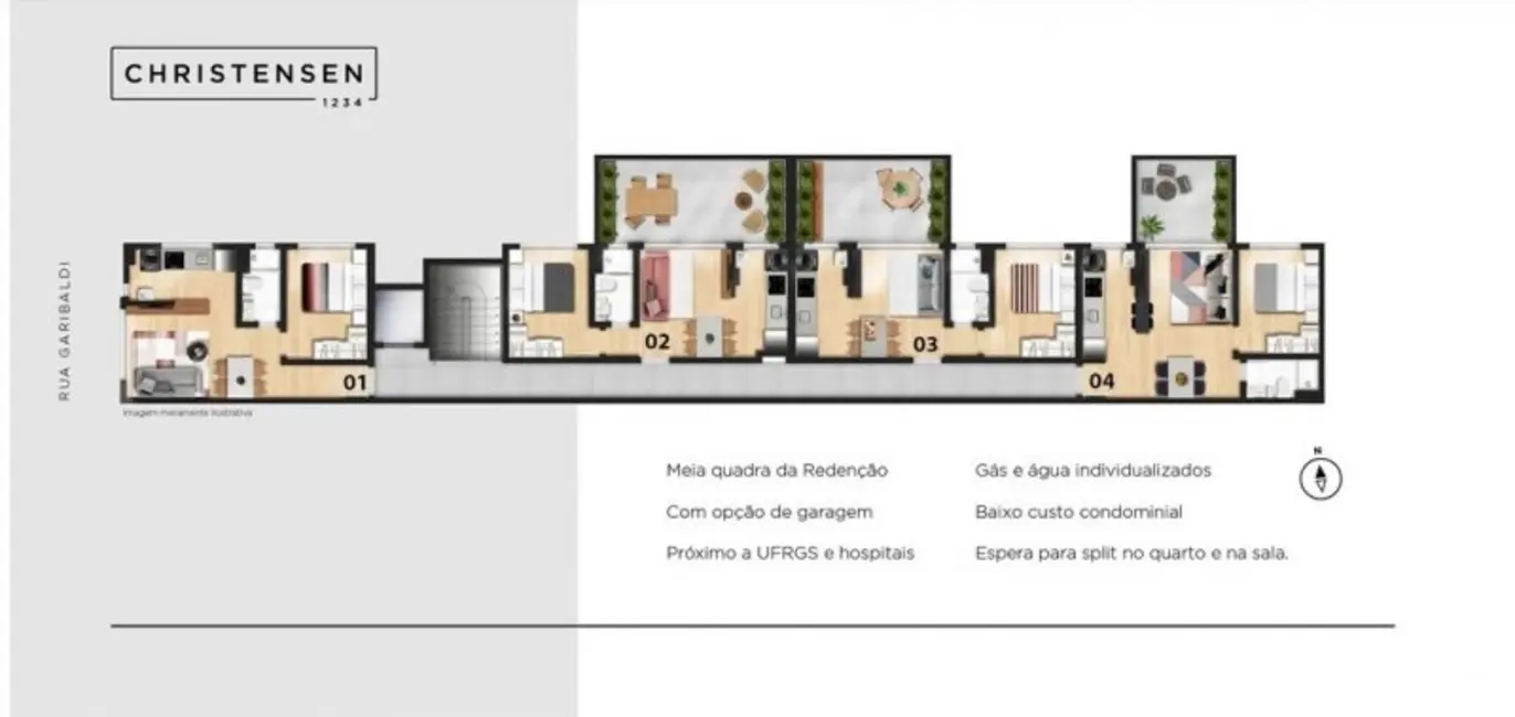 Foto 7 de Apartamento com 1 quarto à venda, 32m2 em Bom Fim, Porto Alegre - RS