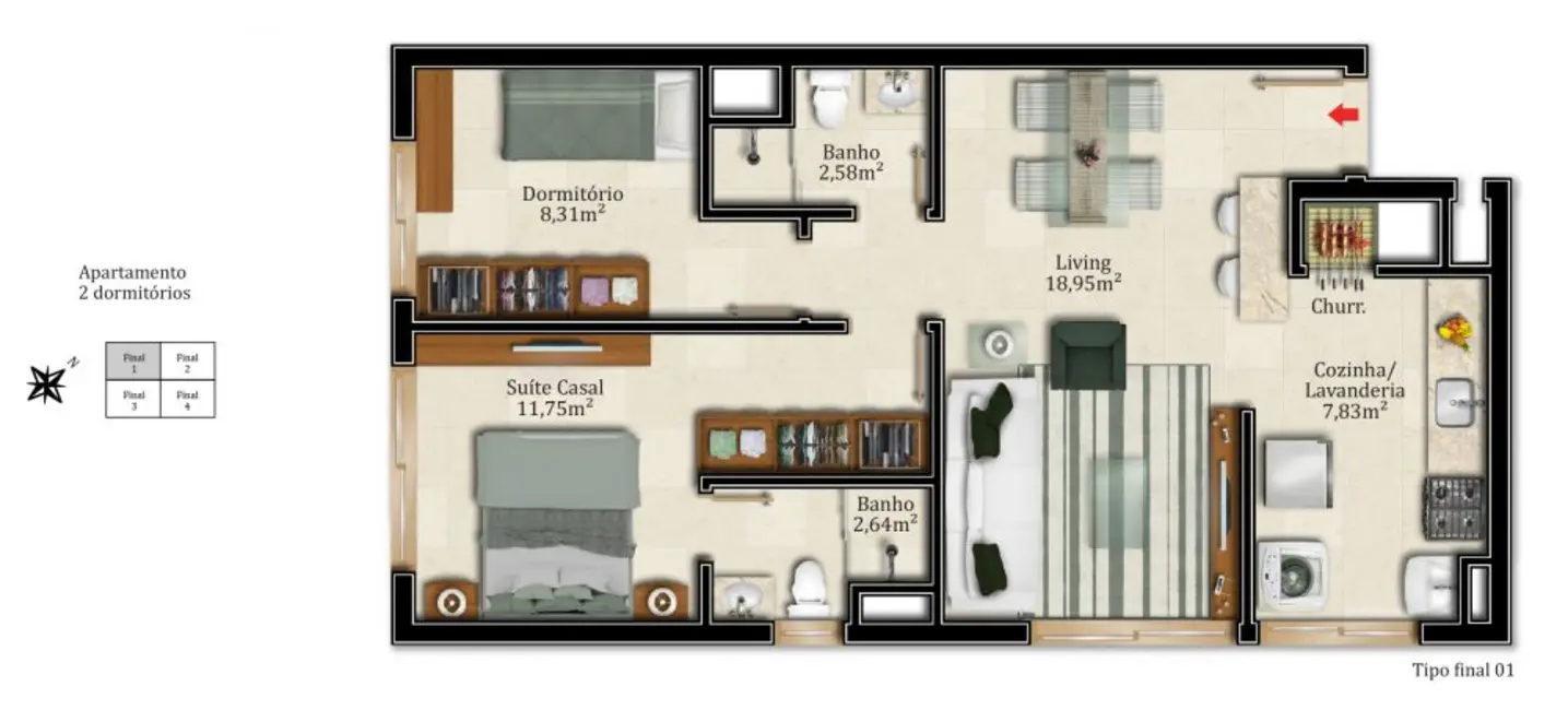 Foto 4 de Apartamento com 2 quartos à venda, 68m2 em Santana, Porto Alegre - RS