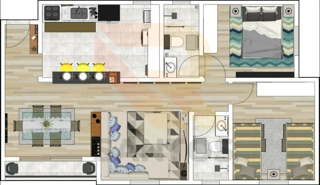 Foto 3 de Apartamento com 2 quartos à venda em Aruja - SP