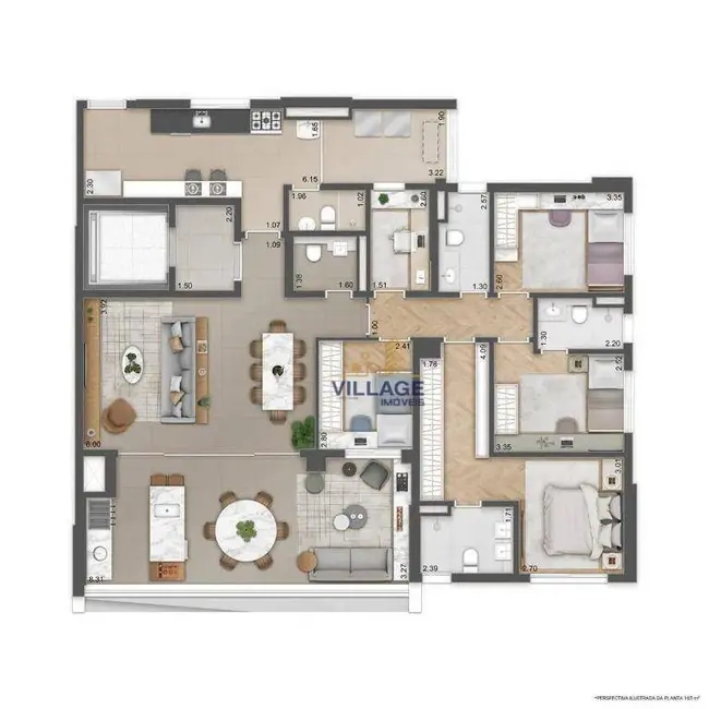 Apartamento com 4 quartos à venda, 188m2 em Água Branca, São Paulo - SP - imagem 7 Foto 7 de Apartamento com 4 quartos à venda, 188m2 em Água Branca, São Paulo - SP