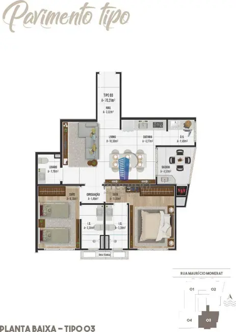 Foto 2 de Apartamento com 2 quartos à venda, 80m2 em Gravatá, Navegantes - SC