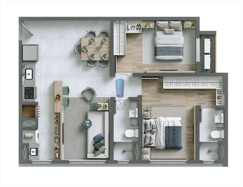 Foto 2 de Apartamento com 2 quartos à venda, 68m2 em São João, Itajai - SC