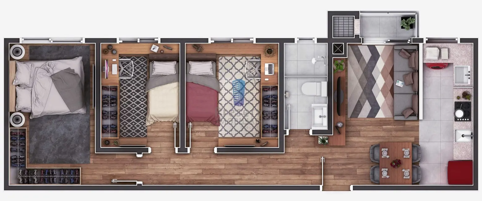 Foto 7 de Apartamento com 2 quartos à venda, 45m2 em Cordeiros, Itajai - SC