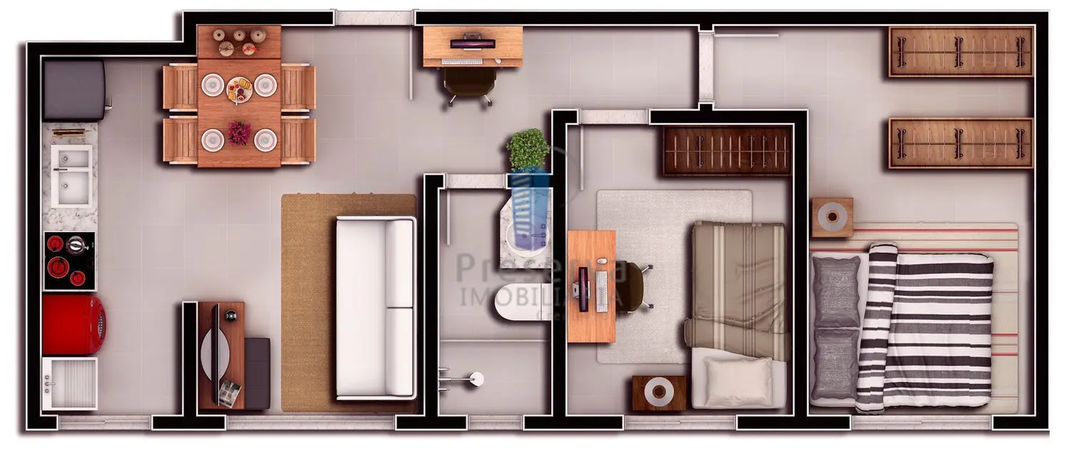 Apartamento com 2 quartos à venda, 46m2 em Carvalho, Itajai - SC - imagem 2 Foto 2 de Apartamento com 2 quartos à venda, 46m2 em Carvalho, Itajai - SC