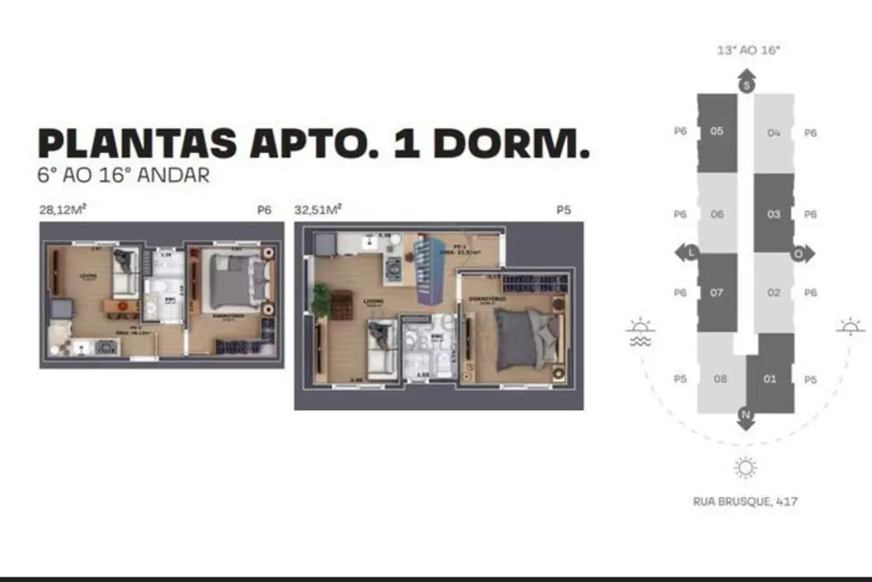 Foto 6 de Apartamento com 1 quarto à venda, 28m2 em Centro, Itajai - SC