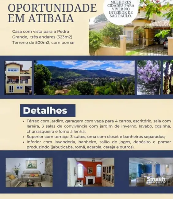 Foto 2 de Sobrado com 3 quartos à venda, 500m2 em Vila Petrópolis, Atibaia - SP
