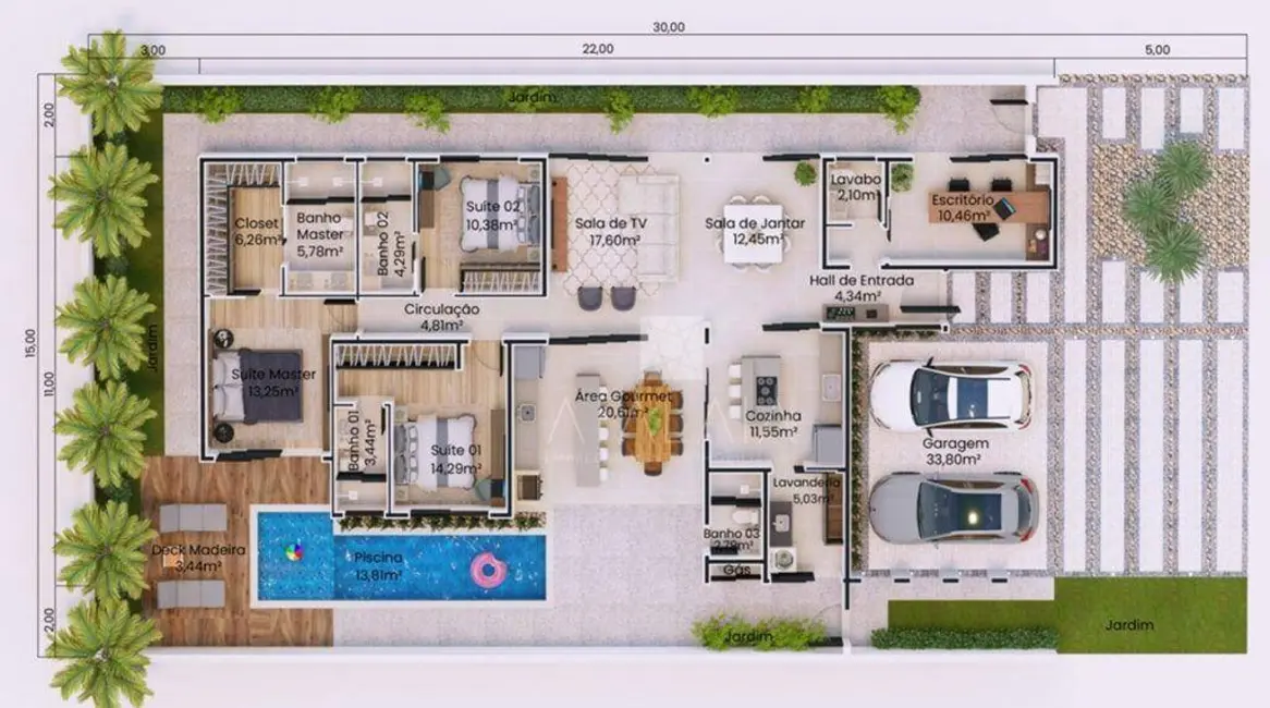 Casa de Condomínio com 3 quartos à venda, 470m2 em Brasilia - DF - imagem 7 Foto 7 de Casa de Condomínio com 3 quartos à venda, 470m2 em Brasilia - DF