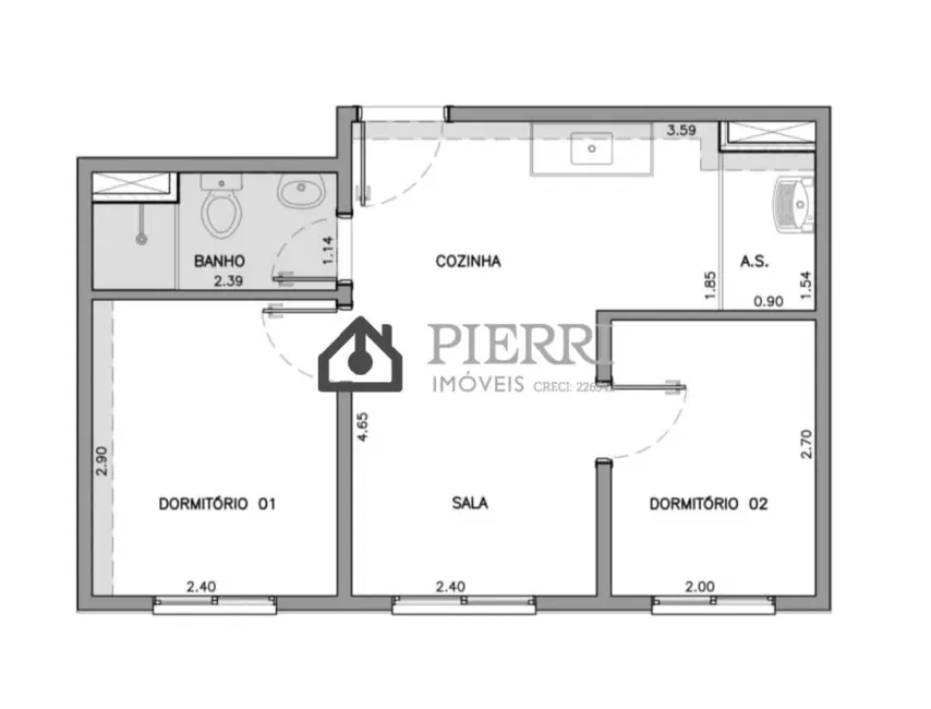 Foto 4 de Apartamento com 2 quartos à venda, 35m2 em Pirituba, São Paulo - SP