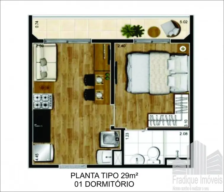 Foto 9 de Apartamento com 2 quartos à venda, 35m2 em Parque Vitória, São Paulo - SP