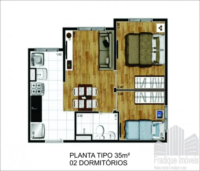 Foto 8 de Apartamento com 2 quartos à venda, 35m2 em Parque Vitória, São Paulo - SP