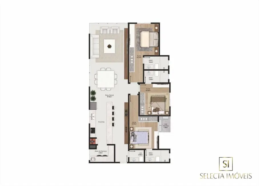 Foto 4 de Apartamento com 3 quartos à venda, 238m2 em Pioneiros, Balneario Camboriu - SC