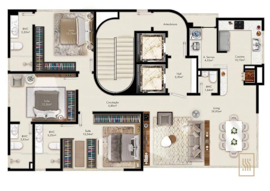 Foto 3 de Apartamento com 3 quartos à venda, 125m2 em Centro, Balneario Camboriu - SC