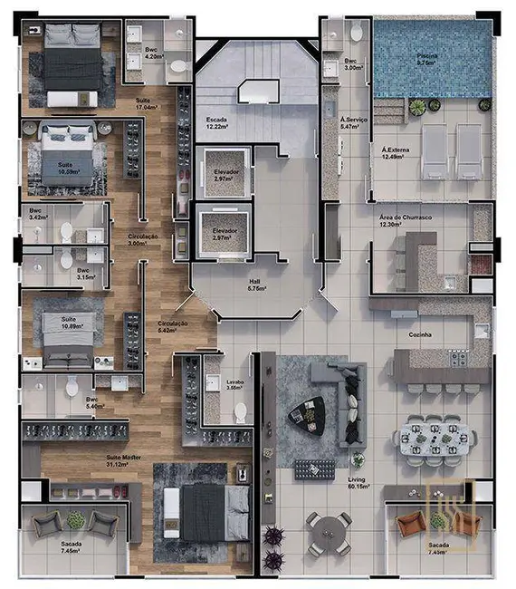 Foto 2 de Apartamento com 3 quartos à venda, 120m2 em Centro, Balneario Camboriu - SC