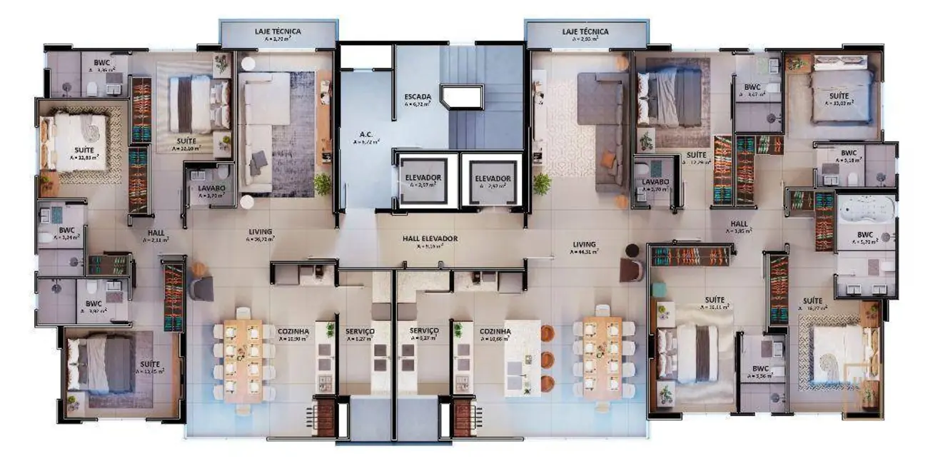 Apartamento com 4 quartos à venda, 249m2 em Centro, Balneario Camboriu - SC - imagem 5 Foto 5 de Apartamento com 4 quartos à venda, 249m2 em Centro, Balneario Camboriu - SC