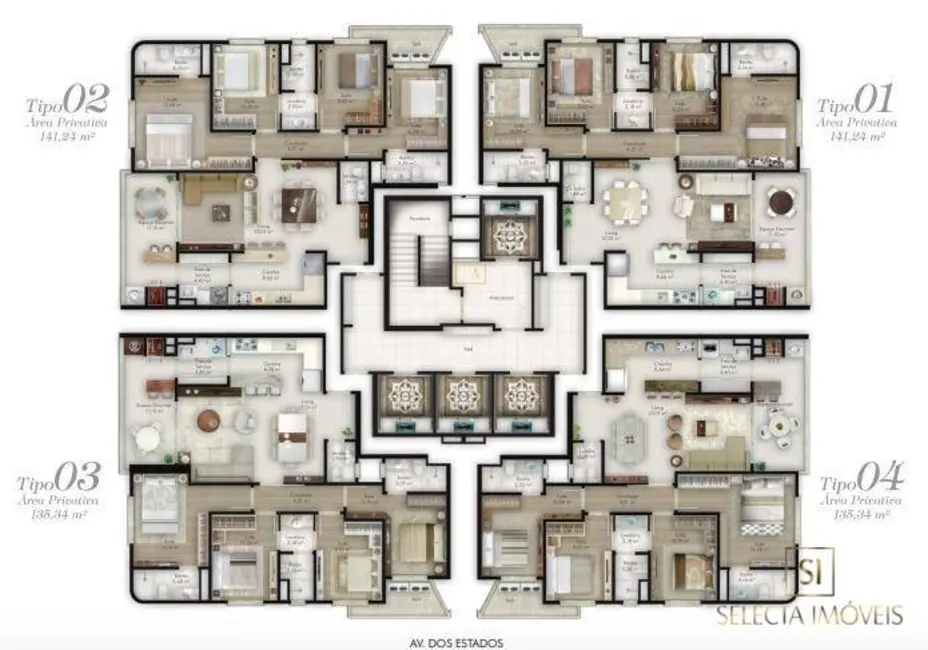 Foto 8 de Apartamento com 4 quartos à venda, 230m2 em Centro, Balneario Camboriu - SC