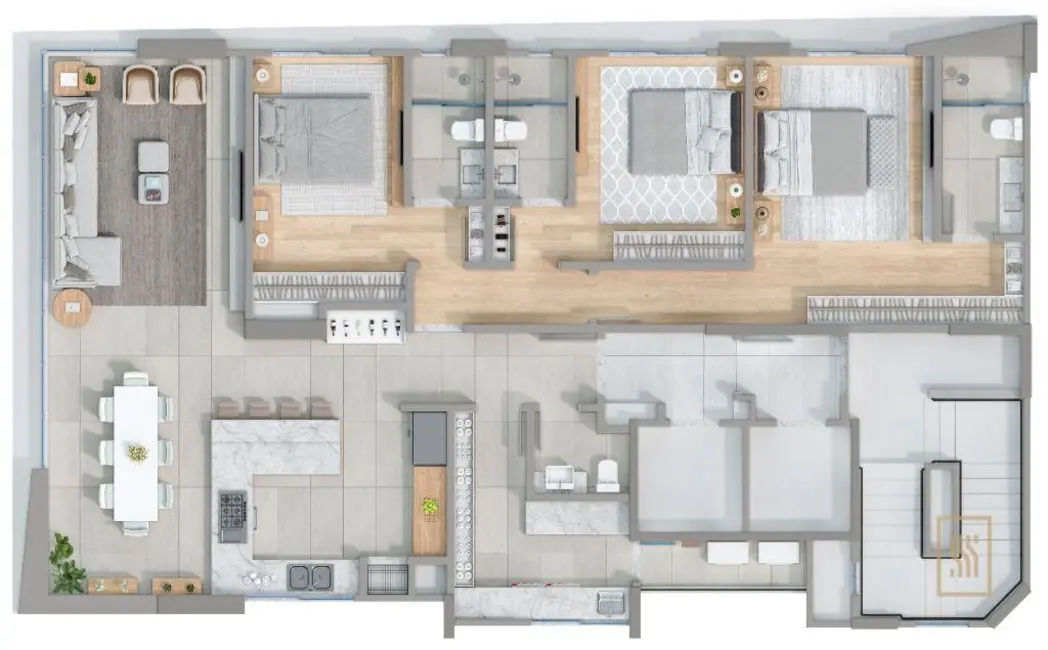 Apartamento com 3 quartos à venda, 182m2 em Centro, Balneario Camboriu - SC - imagem 5 Foto 5 de Apartamento com 3 quartos à venda, 182m2 em Centro, Balneario Camboriu - SC