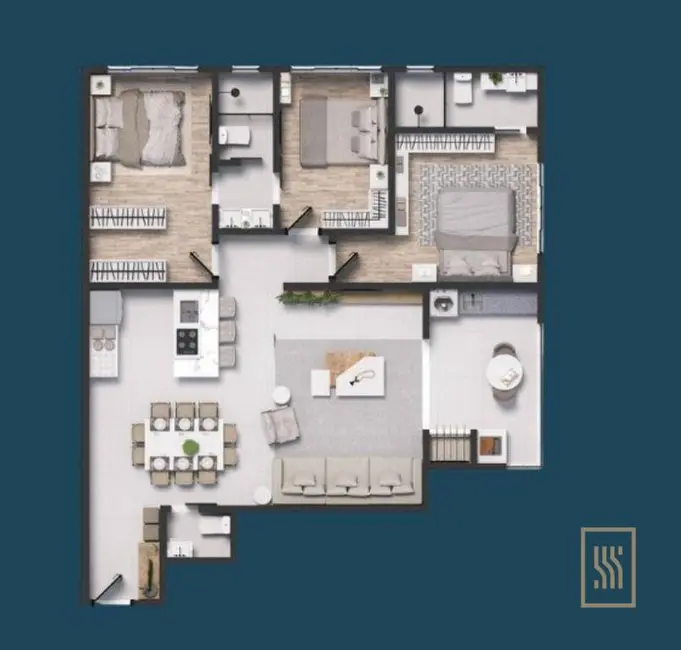 Apartamento com 3 quartos à venda, 220m2 em Centro, Balneario Camboriu - SC - imagem 4 Foto 4 de Apartamento com 3 quartos à venda, 220m2 em Centro, Balneario Camboriu - SC