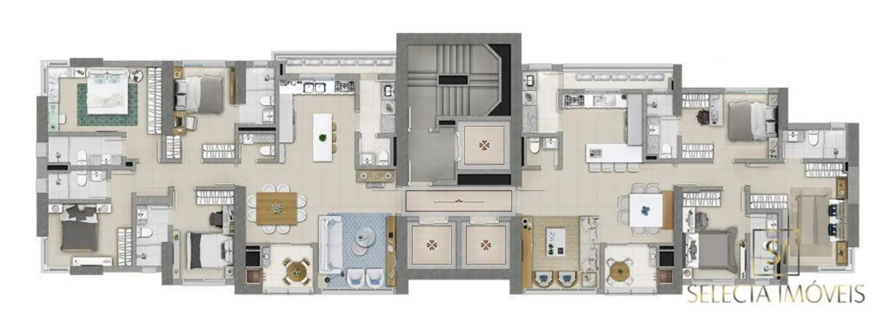 Apartamento com 4 quartos à venda, 180m2 em Centro, Balneario Camboriu - SC - imagem 3 Foto 3 de Apartamento com 4 quartos à venda, 180m2 em Centro, Balneario Camboriu - SC