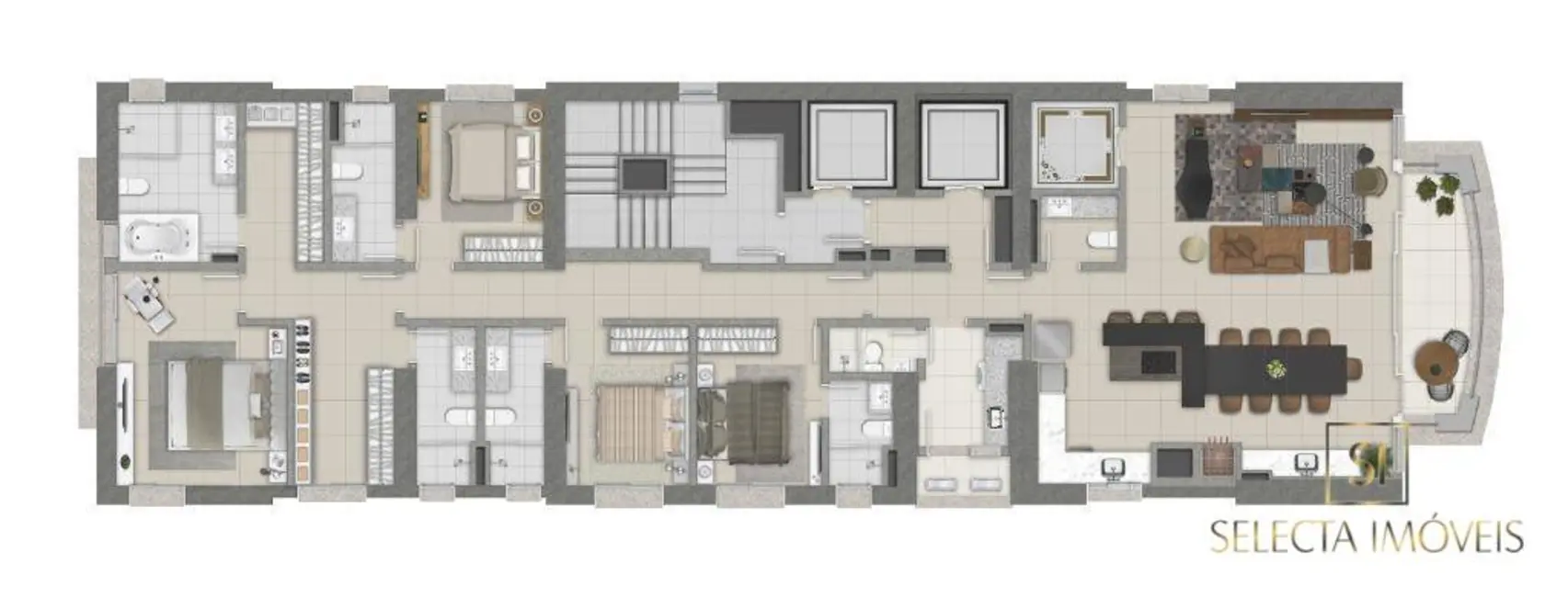 Foto 6 de Apartamento com 5 quartos à venda, 368m2 em Balneario Camboriu - SC