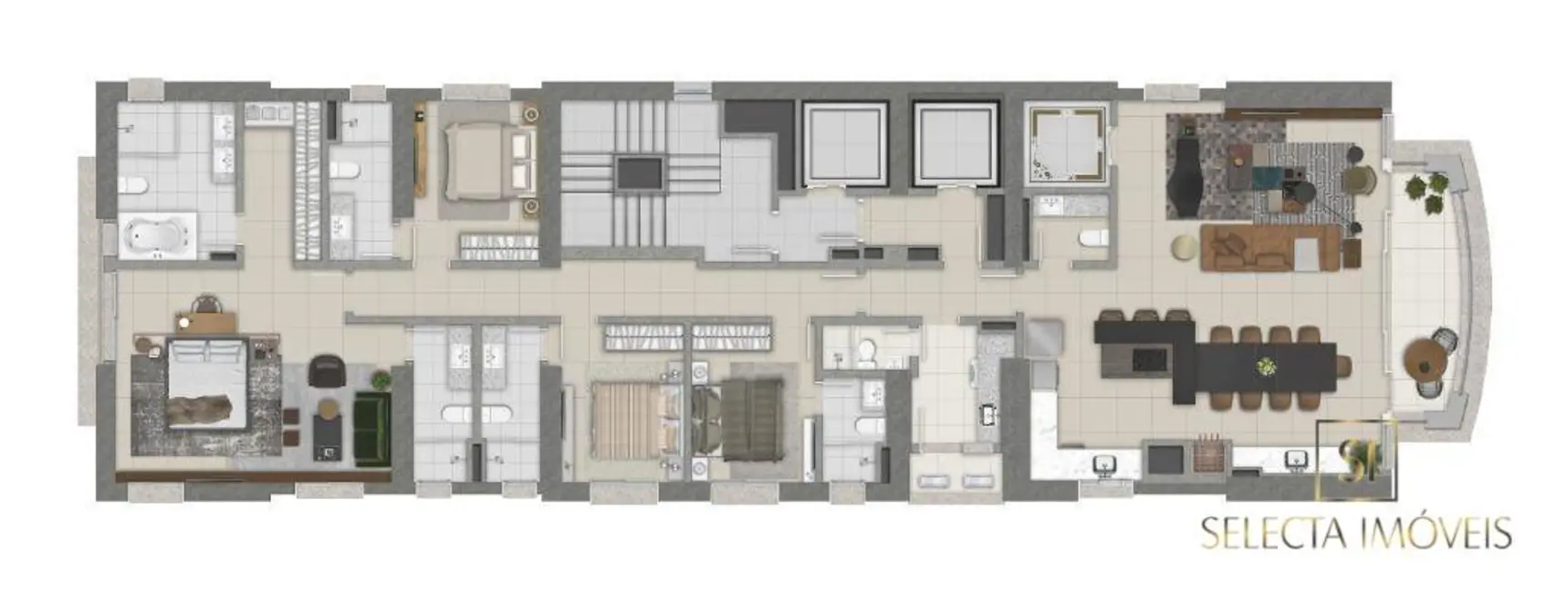 Foto 5 de Apartamento com 5 quartos à venda, 368m2 em Balneario Camboriu - SC