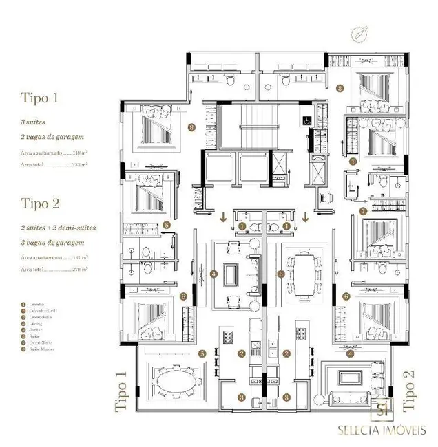 Apartamento com 3 quartos à venda, 233m2 em Centro, Balneario Camboriu - SC - imagem 9 Foto 9 de Apartamento com 3 quartos à venda, 233m2 em Centro, Balneario Camboriu - SC