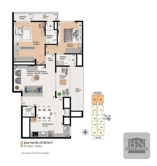 Foto 2 de Apartamento com 2 quartos à venda, 183m2 em Centro, Santa Cruz Do Sul - RS