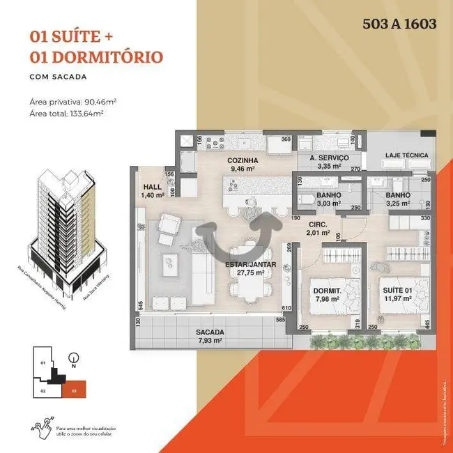 Foto 2 de Apartamento com 2 quartos à venda, 153m2 em Higienópolis, Santa Cruz Do Sul - RS