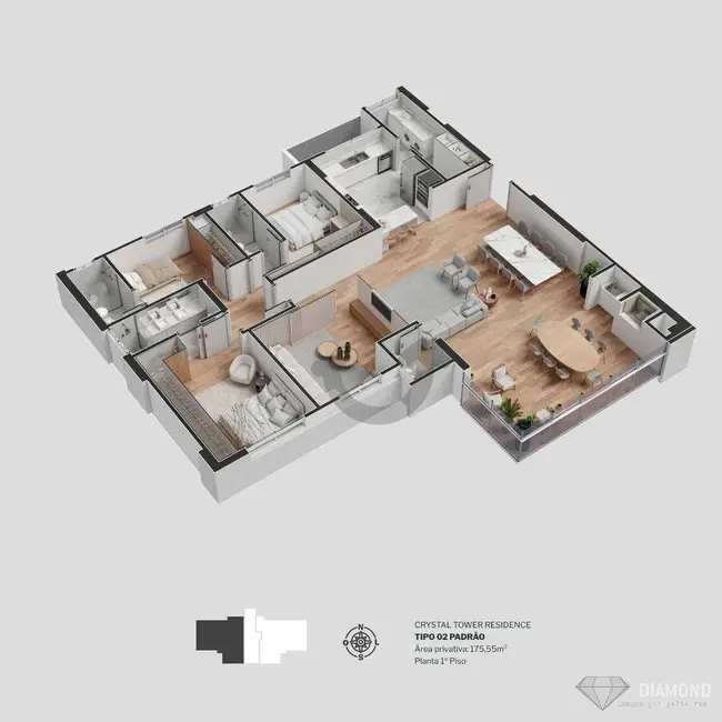 Apartamento com 3 quartos à venda, 237m2 em Centro, Balneario Camboriu - SC - imagem 5 Foto 5 de Apartamento com 3 quartos à venda, 237m2 em Centro, Balneario Camboriu - SC