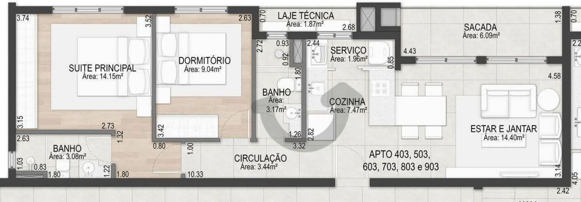 Foto 3 de Apartamento com 2 quartos à venda, 110m2 em Higienópolis, Santa Cruz Do Sul - RS