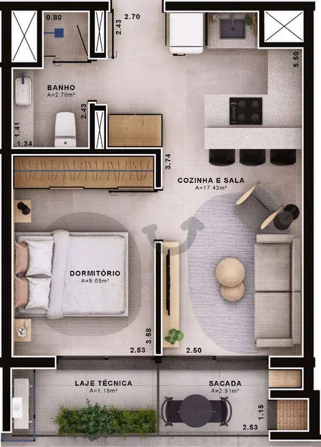 Foto 3 de Apartamento com 1 quarto à venda, 95m2 em Centro, Santa Cruz Do Sul - RS