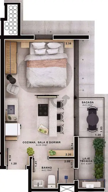 Foto 3 de Apartamento com 1 quarto à venda, 81m2 em Centro, Santa Cruz Do Sul - RS