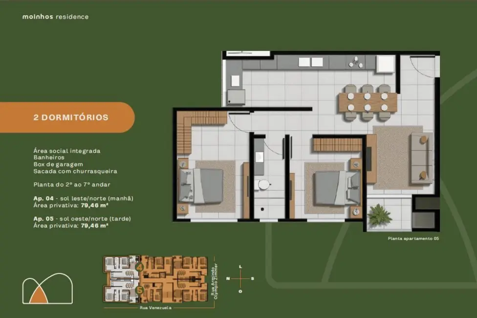 Foto 2 de Apartamento com 2 quartos à venda, 99m2 em Bonfim, Santa Cruz Do Sul - RS