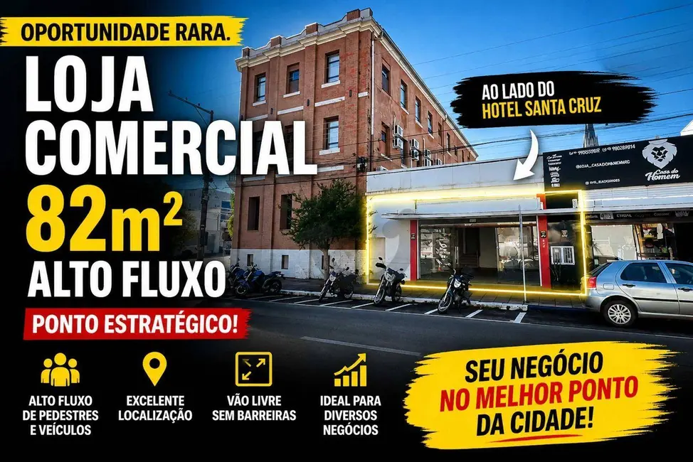 Foto 1 de Loja para alugar, 82m2 em Centro, Santa Cruz Do Sul - RS