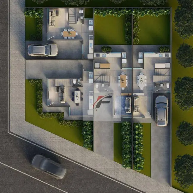 Foto 4 de Sobrado com 3 quartos à venda, 86m2 em Cidade Industrial, Curitiba - PR