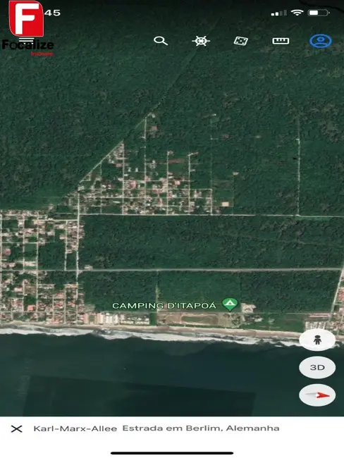 Foto 3 de Terreno / Lote à venda, 410m2 em Itapoa - SC