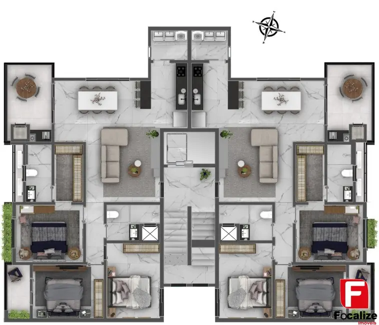 Foto 5 de Apartamento com 3 quartos à venda, 106m2 em Itapoa - SC