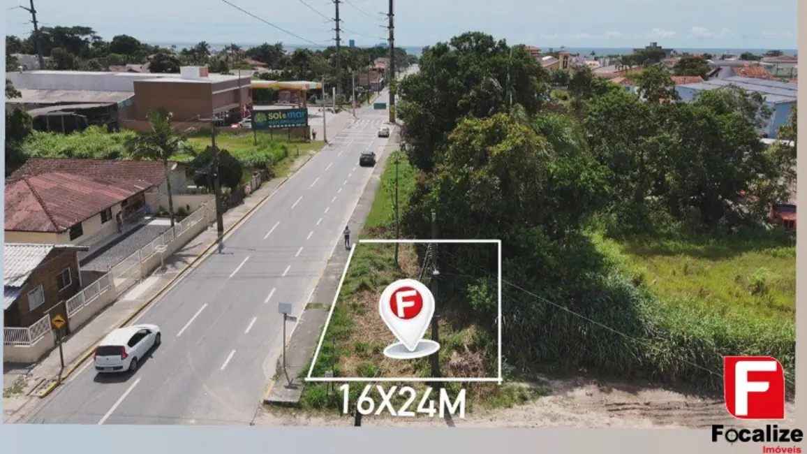 Foto 1 de Terreno / Lote à venda, 384m2 em Itapoa - SC