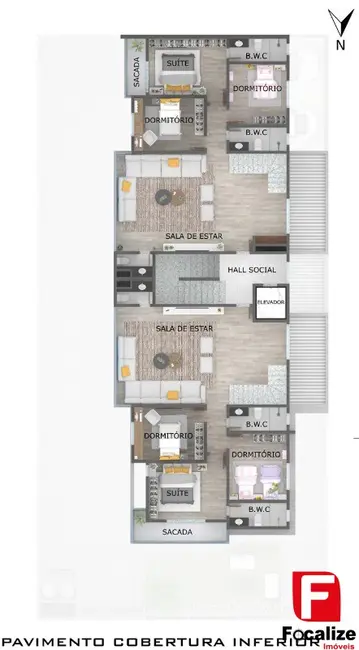 Foto 5 de Apartamento com 3 quartos à venda, 111m2 em Itapoa - SC