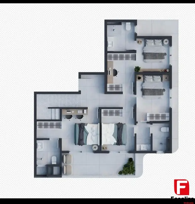 Foto 7 de Apartamento com 3 quartos à venda, 96m2 em Itapoa - SC