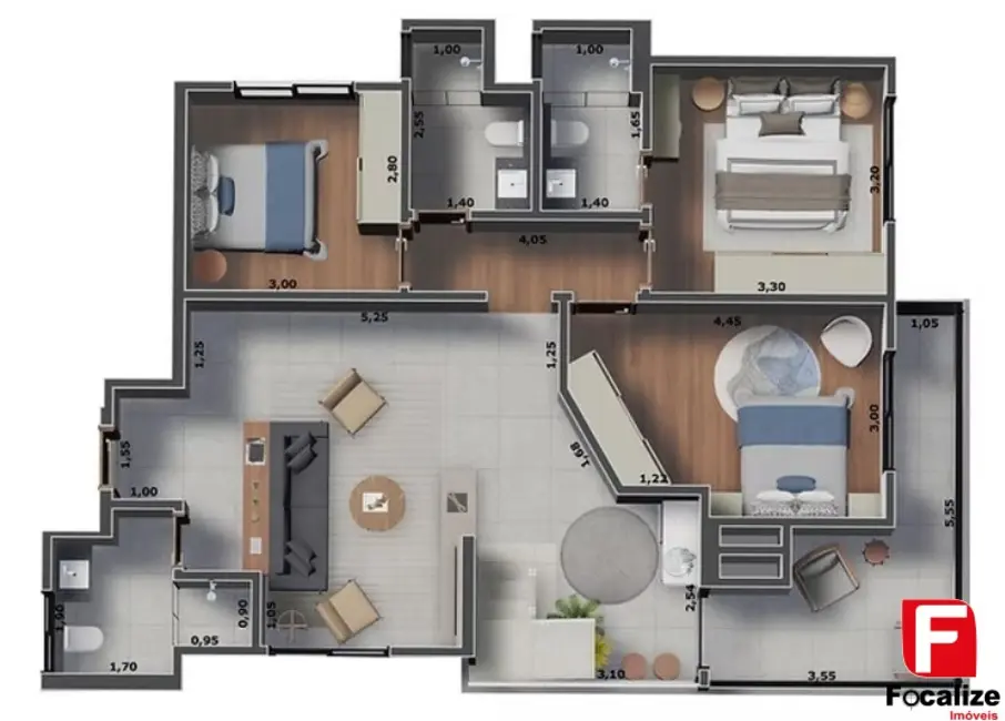 Foto 7 de Apartamento com 3 quartos à venda, 106m2 em Itapoa - SC