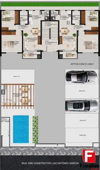 Foto 4 de Apartamento com 2 quartos à venda, 51m2 em Itapoa - SC