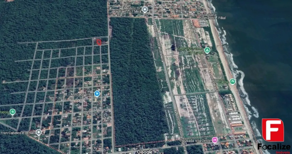 Foto 2 de Terreno / Lote à venda, 454m2 em Itapoa - SC