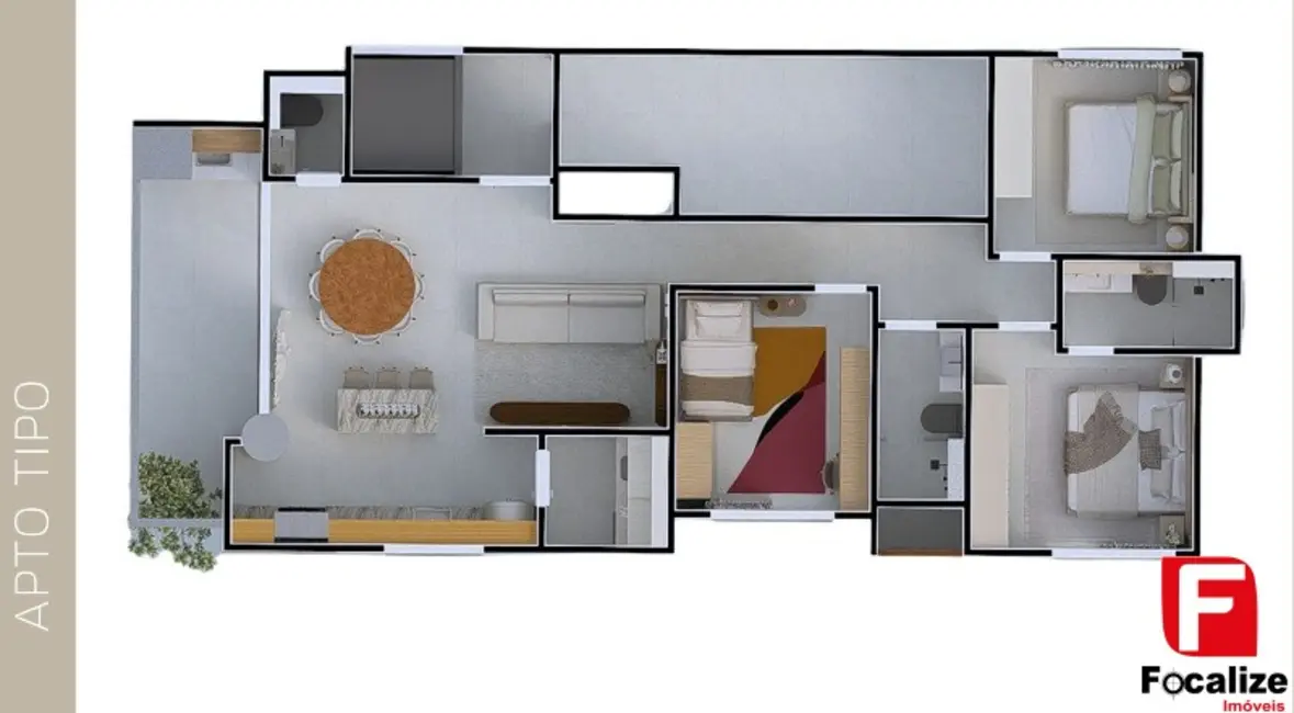 Foto 4 de Apartamento com 3 quartos à venda, 116m2 em Itapoa - SC