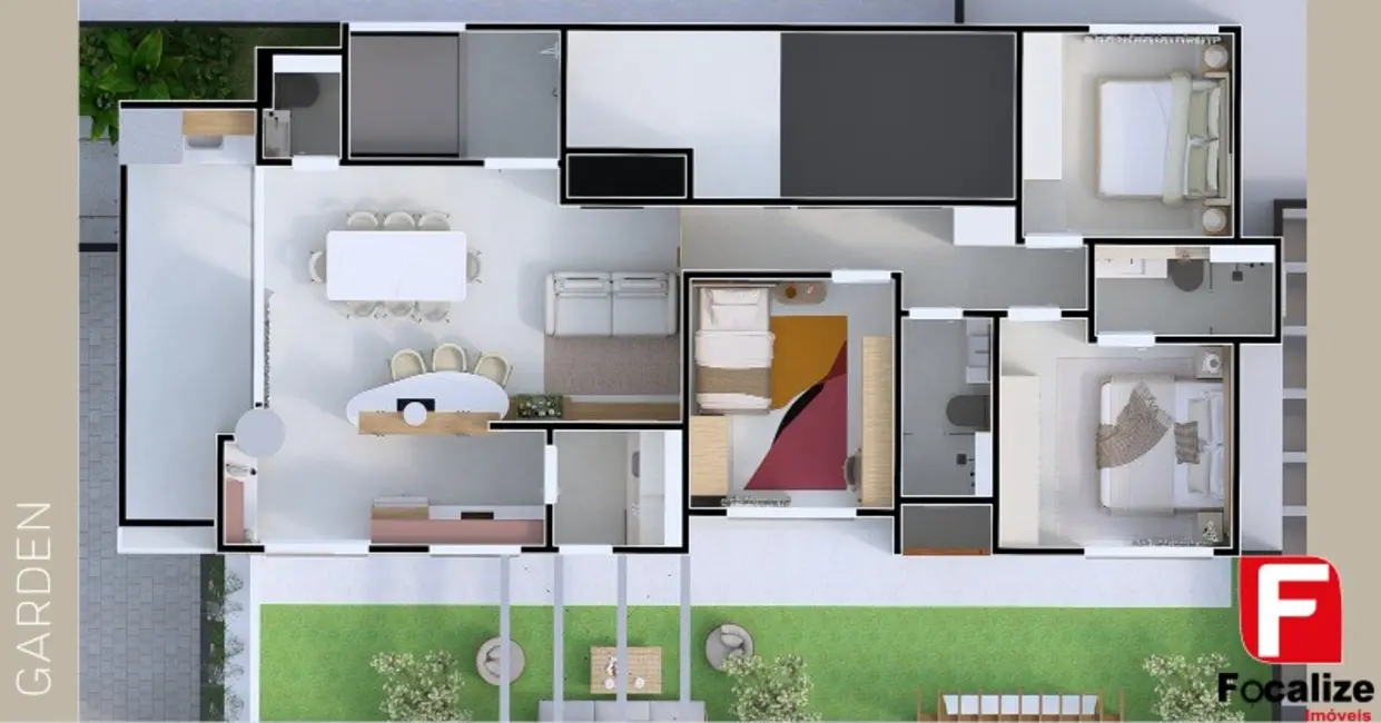 Foto 3 de Apartamento com 3 quartos à venda, 116m2 em Itapoa - SC