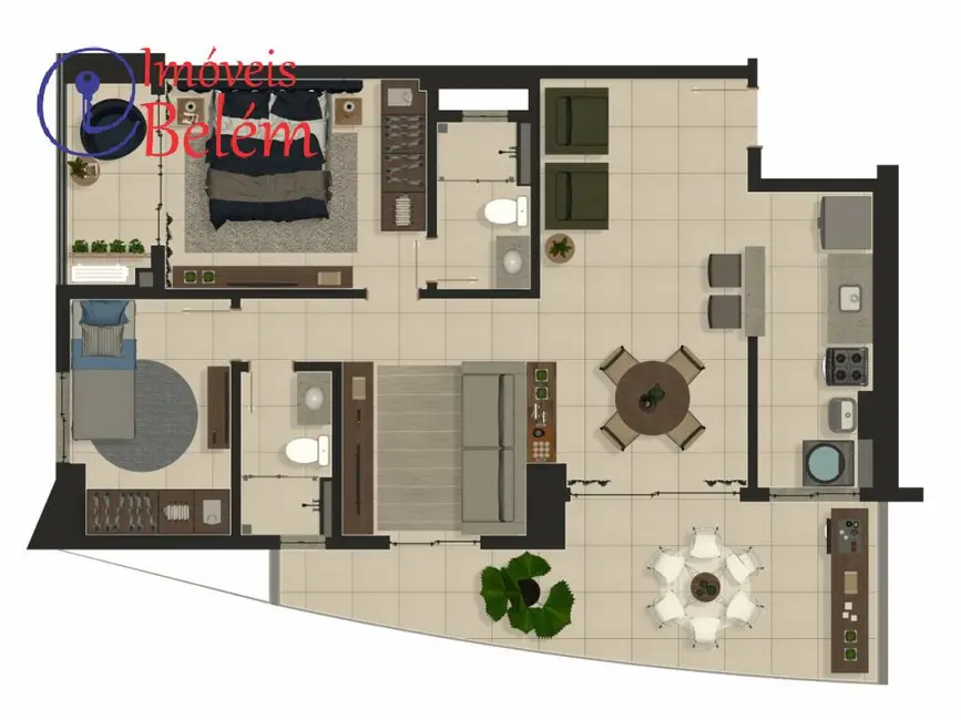 Foto 7 de Apartamento com 3 quartos à venda, 85m2 em Jurunas, Belem - PA