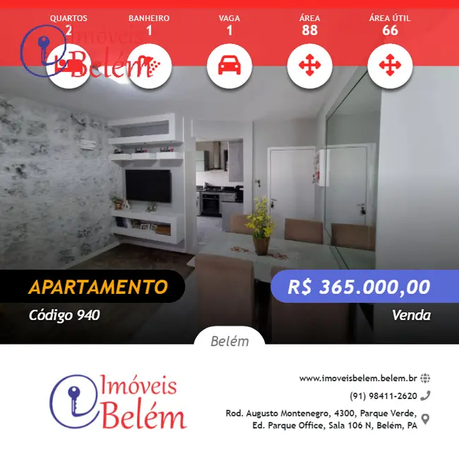 Foto 1 de Apartamento com 2 quartos à venda, 66m2 em Areias, Sao Jose - SC